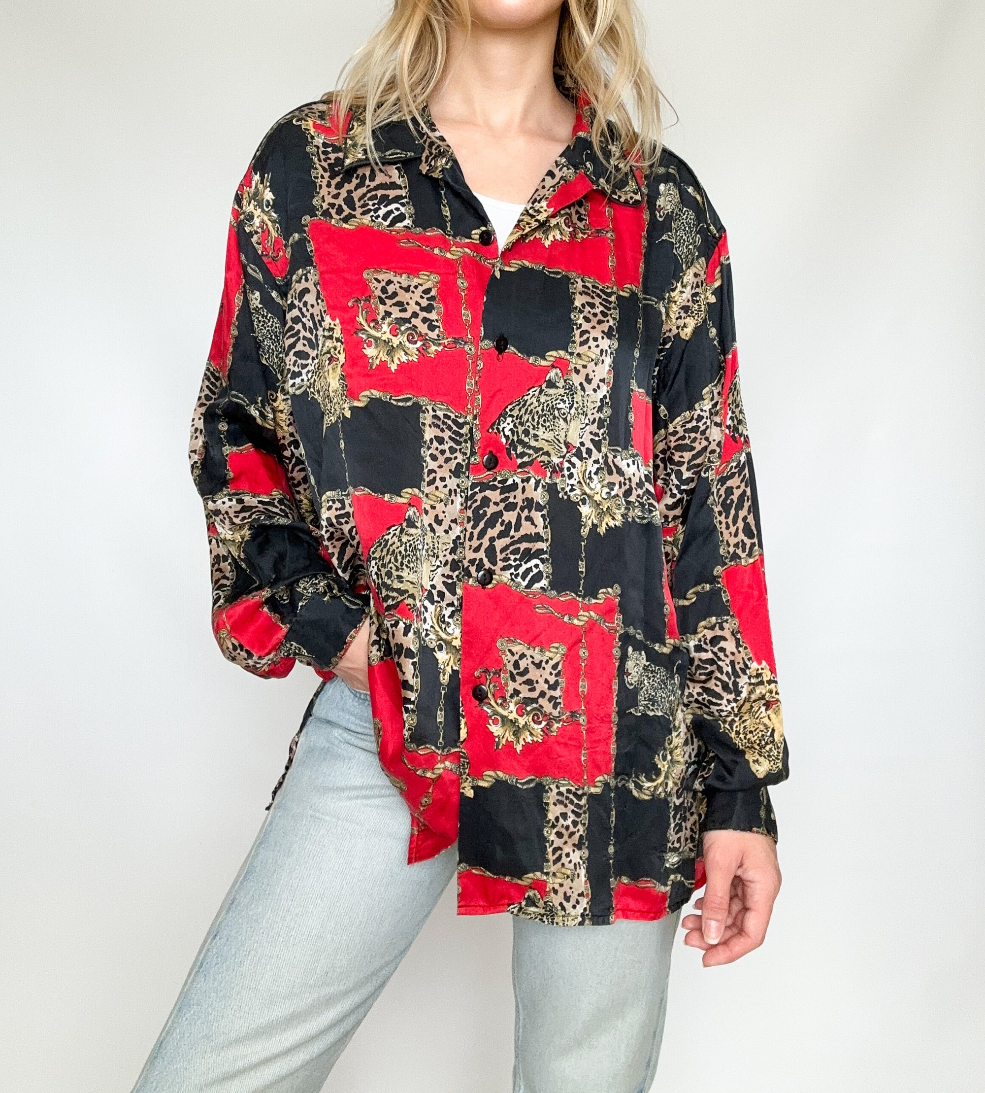 Silk Funky Button Up