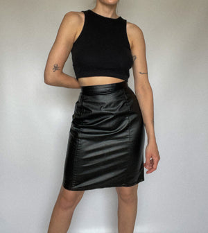 Lightweight Leatherlike Skirt