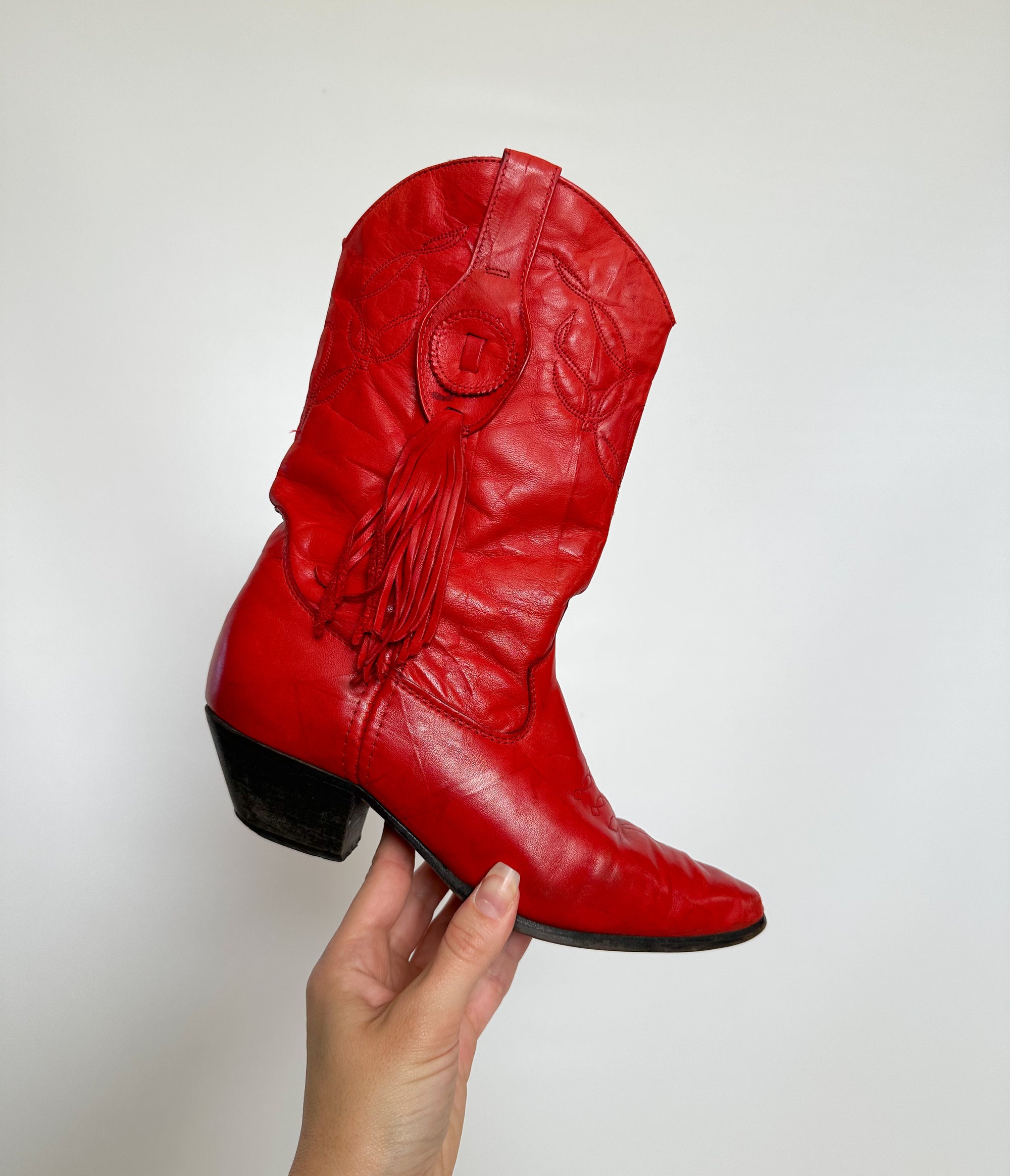 Red Laredo Fringe Cowboy Boots