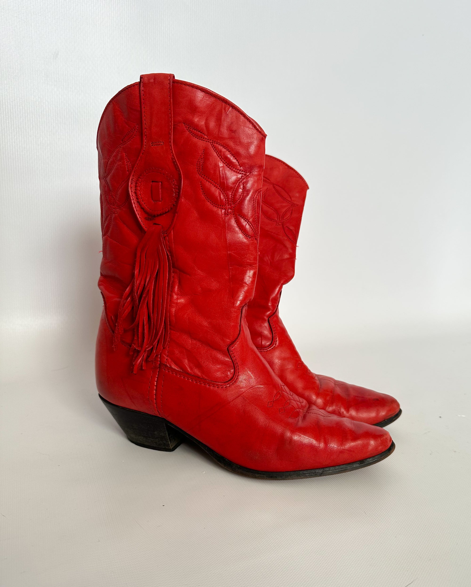 Red Laredo Fringe Cowboy Boots