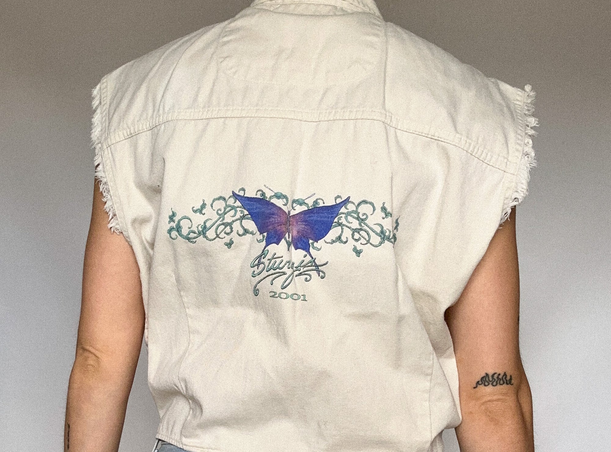 2001 Sturgis Butterfly Tie Top