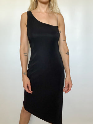 Asymmetrical Black Dress