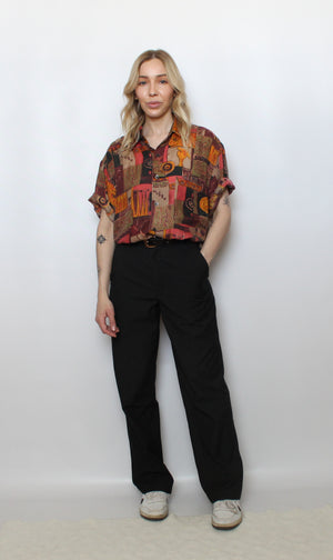 Funky Silk Button Up