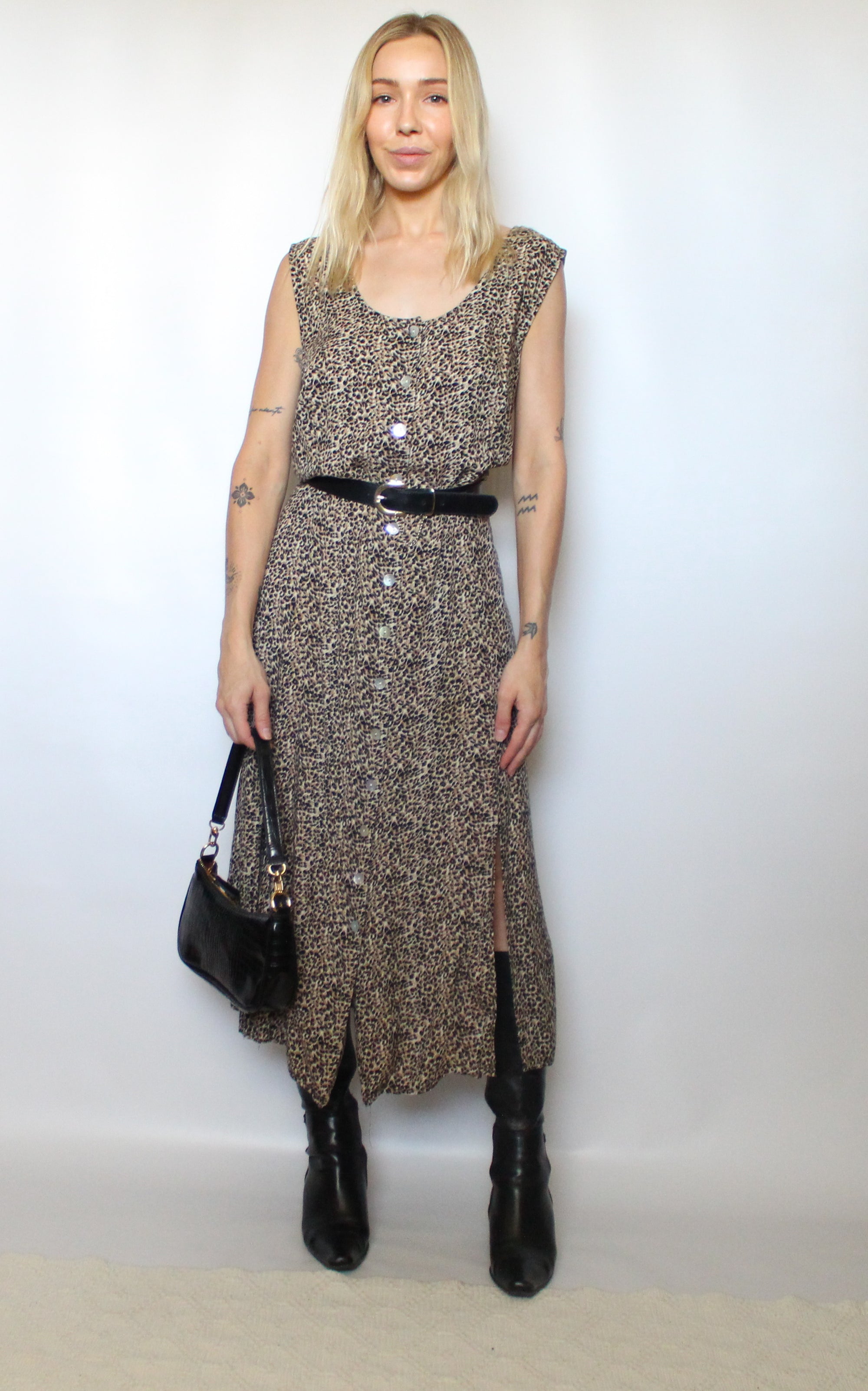 Leopard Button Up Dress