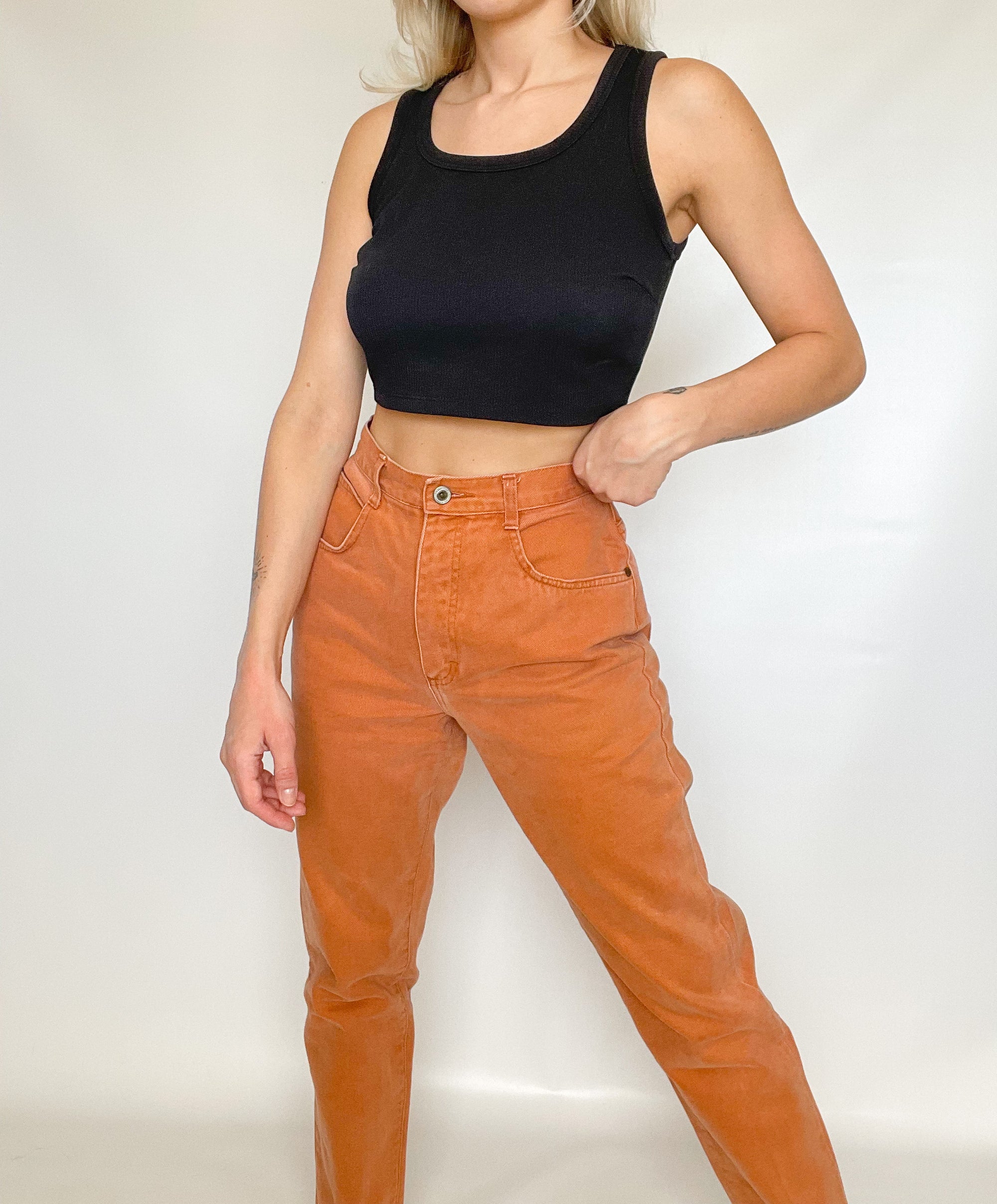 Burnt Orange Gitano Jeans